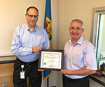 Employee of the 2nd Quarter 2022 - (L/R) GSS Director Peter Korolyk and Larry Reed