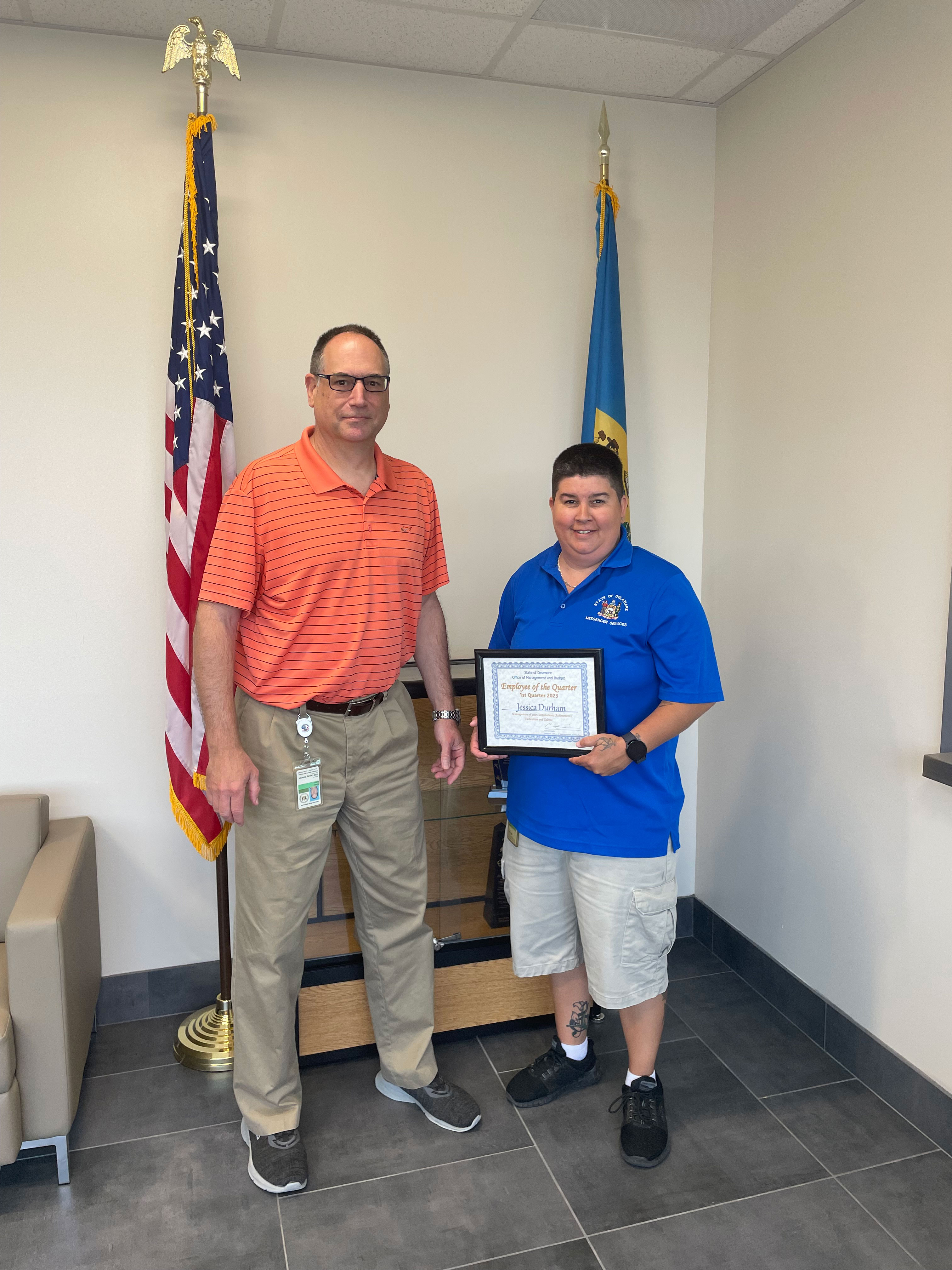 Jessica Durham with Government Support Services Director, Peter Korolyk